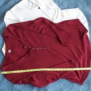 Two Old Navy, long sleeve, comfy tops.